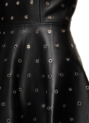  - ALAÏA - 真皮孔眼连衣裙