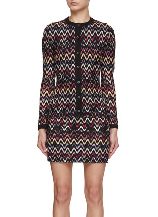 首图 - 点击放大 - MISSONI - 蕾丝之字针织开衫