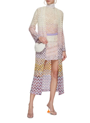 模特儿示范图 - 点击放大 - MISSONI - 之字纹高领背心