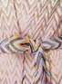  - MISSONI - 之字纹系带开襟毛衣