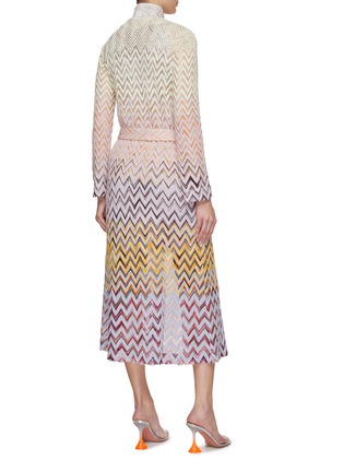 背面 - 点击放大 - MISSONI - 之字纹系带开襟毛衣