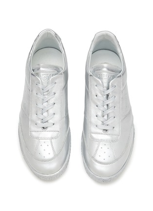 细节 - 点击放大 - MM6 MAISON MARGIELA - 亮面系带运动鞋
