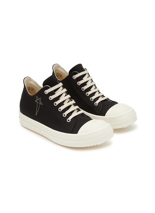 细节 - 点击放大 - RICK OWENS DRKSHDW - 系带牛仔布运动鞋