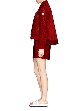 细节 - 点击放大 - MONCLER - DERY蕾丝拼贴夹克