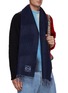 模特儿示范图 - 点击放大 - LOEWE - ANAGRAM LOGO 双色羊毛混羊绒围巾