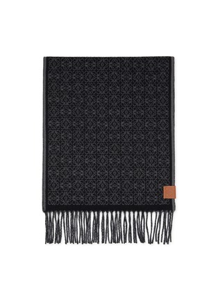 细节 - 点击放大 - LOEWE - ANAGRAM LOGO 羊绒围巾