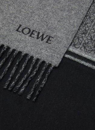 细节 - 点击放大 - LOEWE - ANAGRAM LOGO 条纹饰围巾