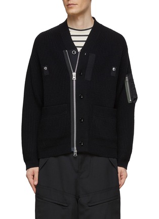 首图 - 点击放大 - SACAI - 针织拉链开衫