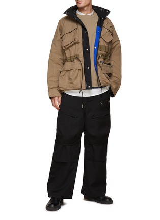 模特儿示范图 - 点击放大 - SACAI - 双面穿拼色外套