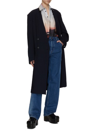 模特儿示范图 - 点击放大 - DRIES VAN NOTEN - 双排扣无领大衣