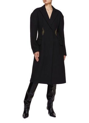 模特儿示范图 - 点击放大 - DRIES VAN NOTEN - 收腰长款外套