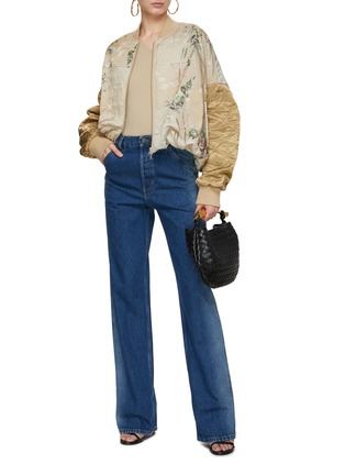模特儿示范图 - 点击放大 - DRIES VAN NOTEN - 花卉拉链飞行员夹克