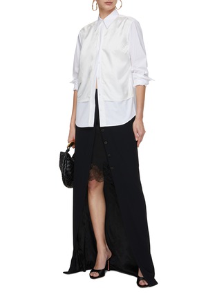 模特儿示范图 - 点击放大 - DRIES VAN NOTEN - 开衩蕾丝半身裙