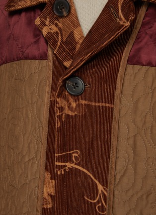  - DRIES VAN NOTEN - 花卉丝绒长大衣