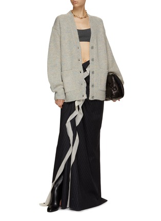 模特儿示范图 - 点击放大 - DRIES VAN NOTEN - 男友风混羊驼毛开衫