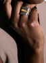  - JOHN HARDY - Bamboo 18K Gold Silver Saddle Ring — Size 8