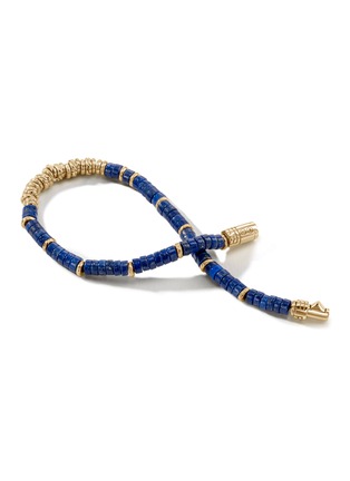 细节 - 点击放大 - JOHN HARDY - Classic Chain Lapis Lazuli 14K Gold Heishi Beaded Bracelet — Size UM