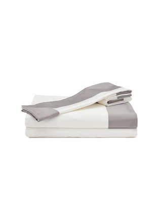 首图 –点击放大 - FRETTE - BOLD 加大双人床拼色围边纯棉四件套 － 奶白色及灰色