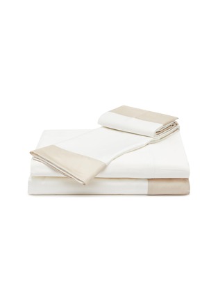 首图 –点击放大 - FRETTE - BOLD 加大双人床拼色围边纯棉四件套 — 奶白色/米色