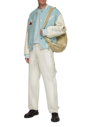 模特儿示范图 - 点击放大 - WOOYOUNGMI - 火山拼贴棒球夹克