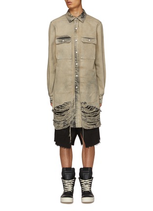 首图 - 点击放大 - RICK OWENS - 做旧磨破衬衫