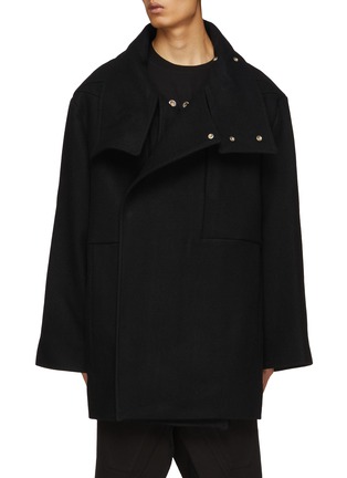 首图 - 点击放大 - RICK OWENS - 孔眼厚呢短大衣