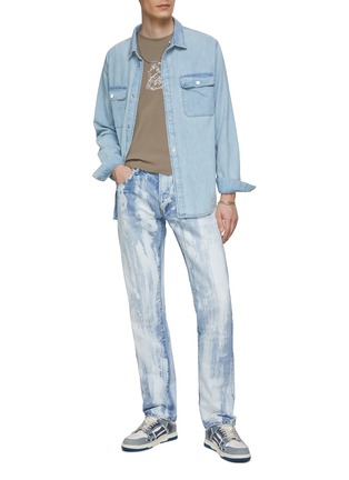 模特儿示范图 - 点击放大 - WASHI - Kozo Kitaorishi Bleached Straight Leg Jeans