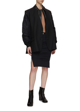 模特儿示范图 - 点击放大 - MM6 MAISON MARGIELA - 纽扣无领马甲