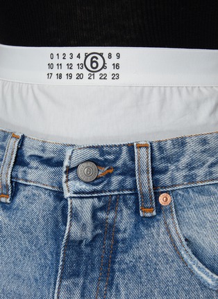  - MM6 MAISON MARGIELA - 拼接直筒牛仔裤