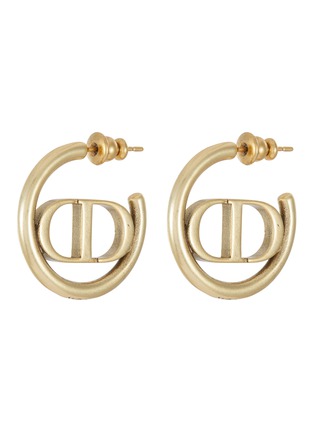 首图 - 点击放大 - LANE CRAWFORD VINTAGE ACCESSORIES - Christian Dior Gold Tone Hoop Earrings