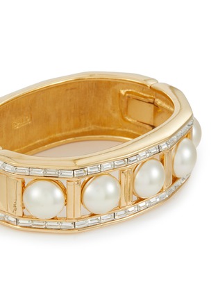 细节 - 点击放大 - LANE CRAWFORD VINTAGE ACCESSORIES - Gold Tone Faux Pearl Diamanté Bracelet
