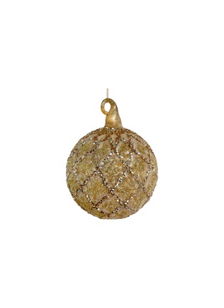 首图 –点击放大 - SHISHI - Glitter Net Glass Ball Ornament — Gold