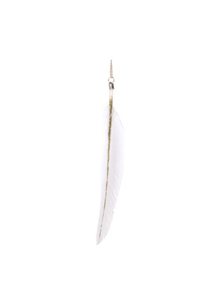 首图 –点击放大 - SHISHI - Glittered Feather Ornament — White
