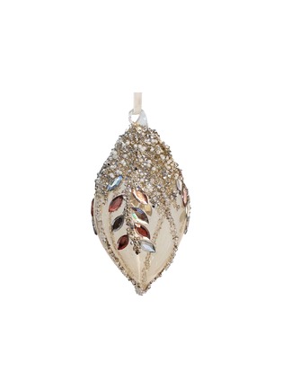 首图 –点击放大 - SHISHI - Gem Leaves Beaded Glass Drop Ornament — Transparent