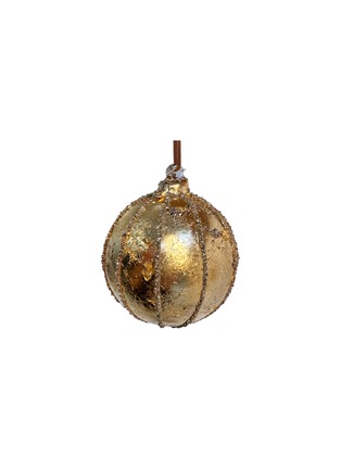 首图 –点击放大 - SHISHI - Gilded Bead Lines Glass Ball Ornament — Gold