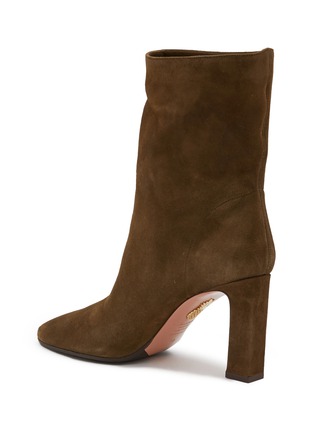  - AQUAZZURA - 绒面皮尖头高跟靴