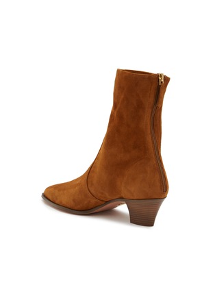  - AQUAZZURA - 麂皮尖头高跟靴