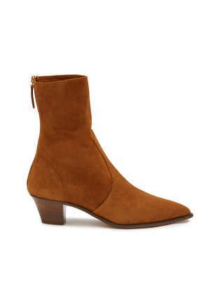 首图 - 点击放大 - AQUAZZURA - 麂皮尖头高跟靴