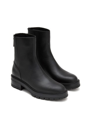 细节 - 点击放大 - AQUAZZURA - 纳帕真皮筒靴