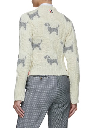 背面 - 点击放大 - THOM BROWNE - HECTOR 提花针织开衫