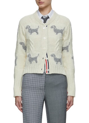 首图 - 点击放大 - THOM BROWNE - HECTOR 提花针织开衫