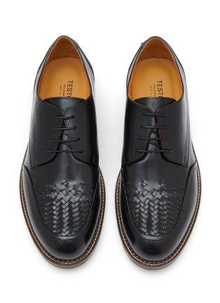 模特儿示范图 - 点击放大 - TESTONI - Camogli Leather Derby Shoes