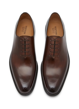 细节 - 点击放大 - TESTONI - 10-Eyelet Leather Oxford Shoes
