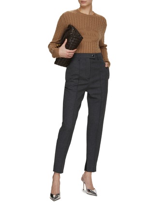 模特儿示范图 - 点击放大 - PRADA - 高腰锥形长裤