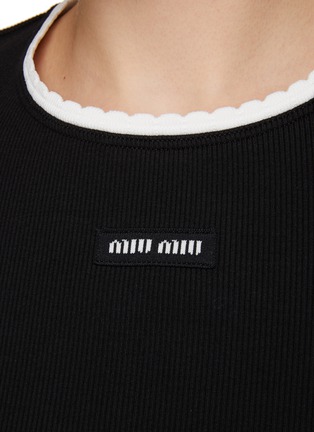  - MIU MIU - 撞色边饰 T 恤