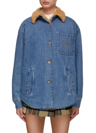 首图 - 点击放大 - MIU MIU - 毛领牛仔外套