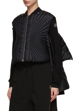 细节 - 点击放大 - RICK OWENS - X MONCLER 射线状绗缝外套
