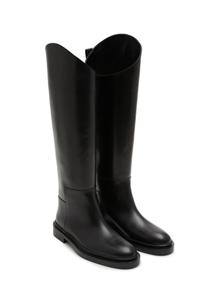 细节 - 点击放大 - JIL SANDER - 真皮长筒靴