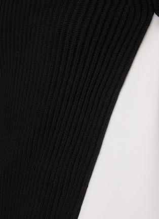  - SACAI - 高领拼接针织毛衣