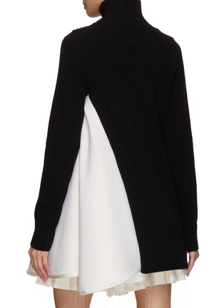 背面 - 点击放大 - SACAI - 高领拼接针织毛衣